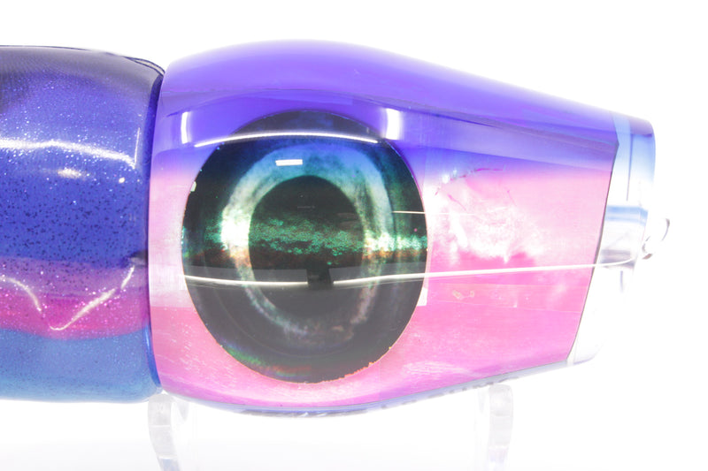 Moyes Lures Pink MOP Blue Back Taxi Eyes Large Sumo 14" 10.3oz Fire Tailz Vinyl Blue Dream