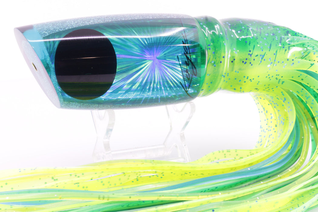 Koya Lures Teal Rainbow Starburst #2 Medium Poi Dog 14" 11oz Skirted Mahi