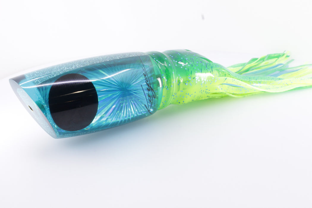 Koya Lures Teal Rainbow Starburst #2 Medium Poi Dog 14" 11oz Skirted Mahi