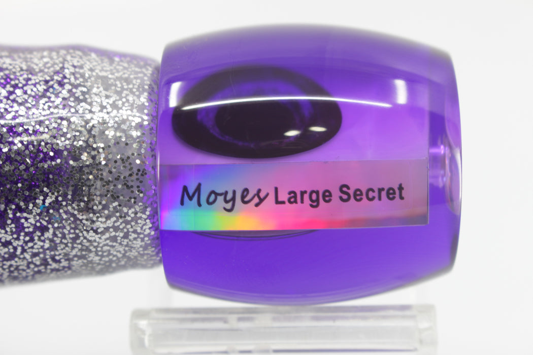 Moyes Lures Purple MOP Purple Back Large Secret 12" 6.5oz Skirted Purple-Silver