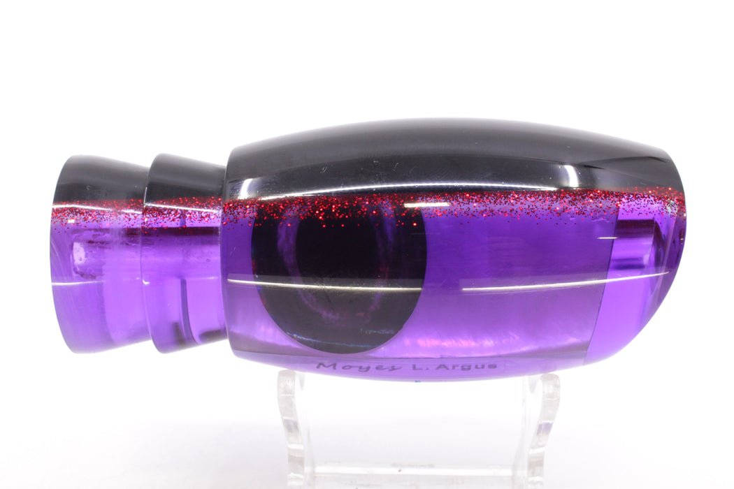 Moyes Lures Purple MOP Black-Red Back Taxi Eyes Large Argus 14" 6.5oz