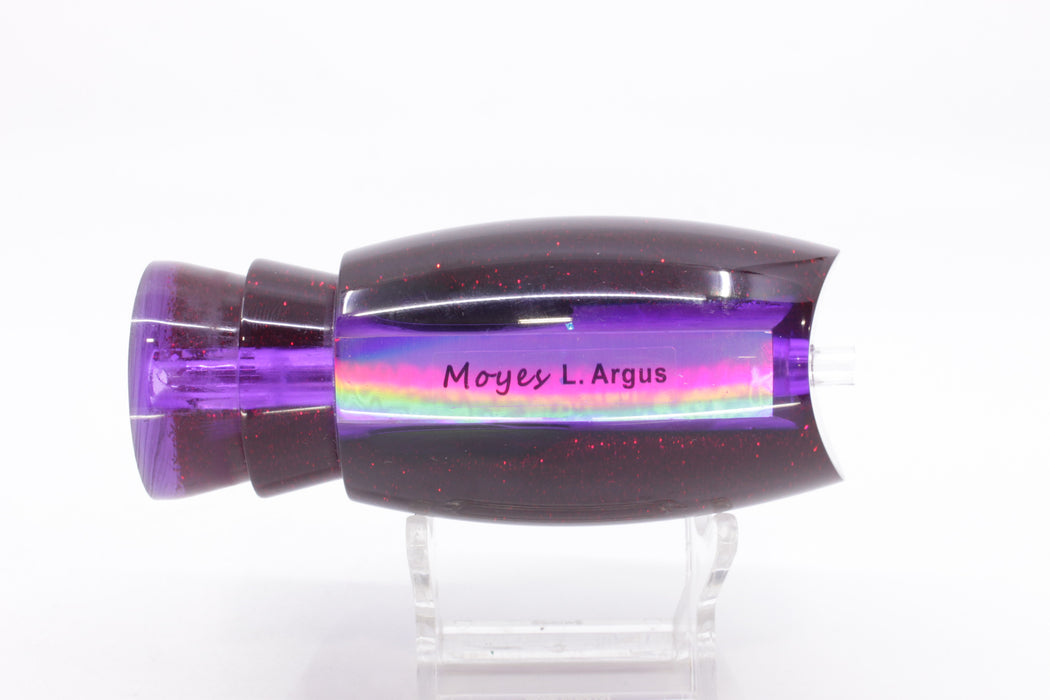 Moyes Lures Purple MOP Black-Red Back Taxi Eyes Large Argus 14" 6.5oz