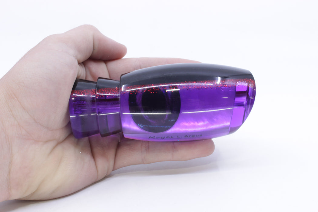 Moyes Lures Purple MOP Black-Red Back Taxi Eyes Large Argus 14" 6.5oz