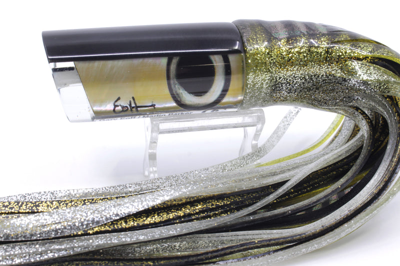Marlin Magic Lures Golden MOP Black Back Taxi Eyes Large Tube 12" 8oz Skirted