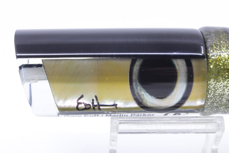 Marlin Magic Lures Golden MOP Black Back Taxi Eyes Large Tube 12" 8oz Skirted