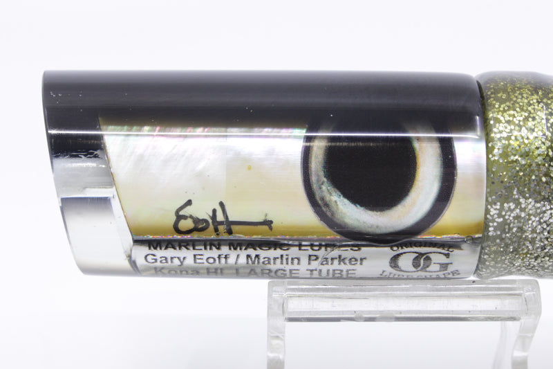 Marlin Magic Lures Golden MOP Black Back Taxi Eyes Large Tube 12" 8oz Skirted