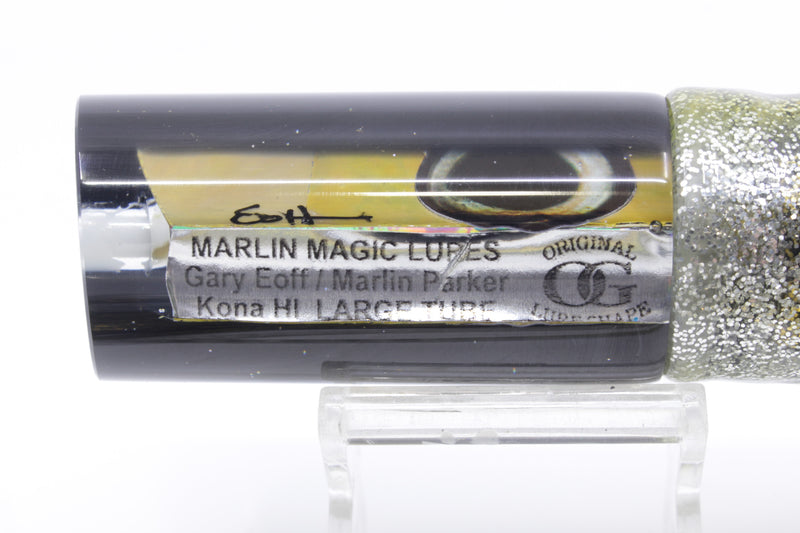 Marlin Magic Lures Golden MOP Black Back Taxi Eyes Large Tube 12" 8oz Skirted
