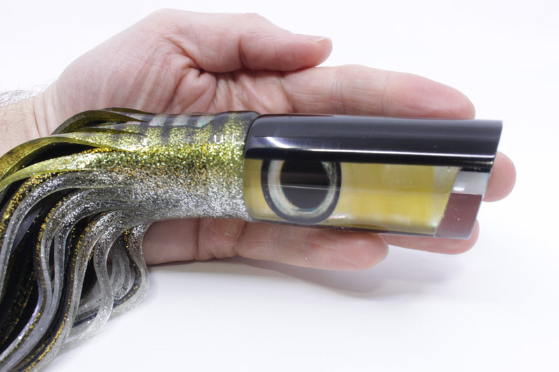 Marlin Magic Lures Golden MOP Black Back Taxi Eyes Large Tube 12" 8oz Skirted
