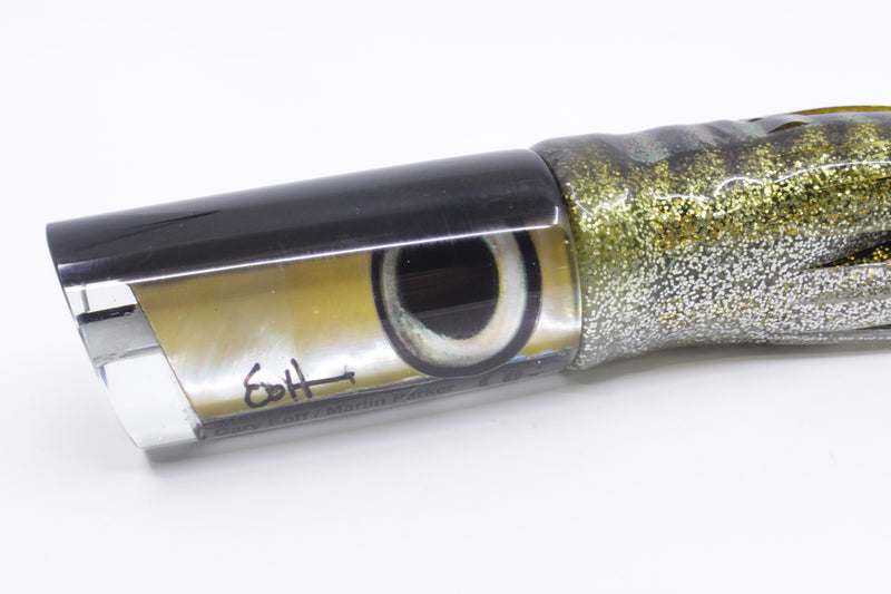Marlin Magic Lures Golden MOP Black Back Taxi Eyes Large Tube 12" 8oz Skirted