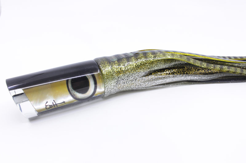 Marlin Magic Lures Golden MOP Black Back Taxi Eyes Large Tube 12" 8oz Skirted