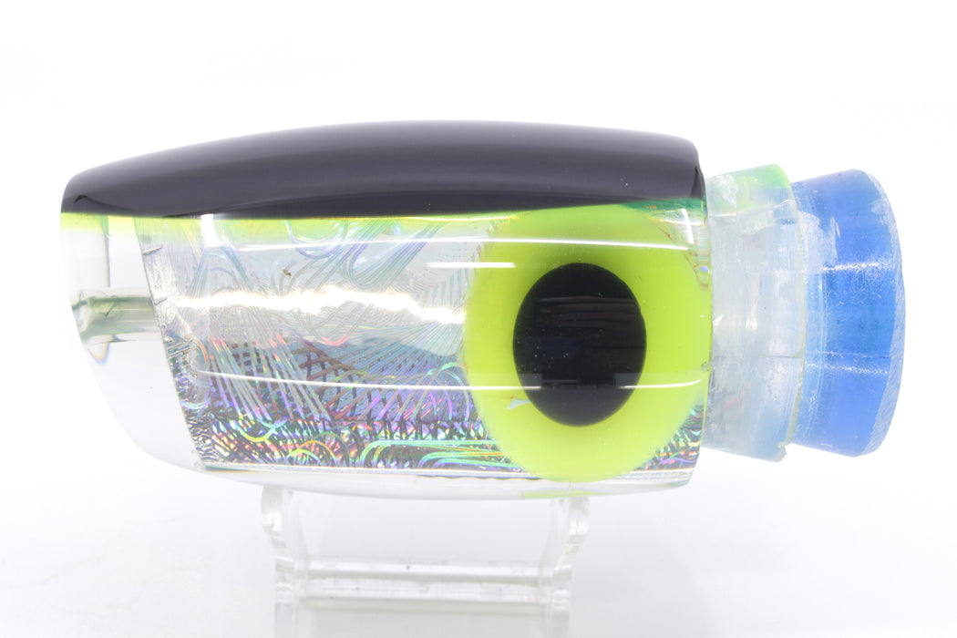 Joe Yee Lures by KEGZ Silver Rainbow Swirl Black-Yellow Back Popo 14" 9oz