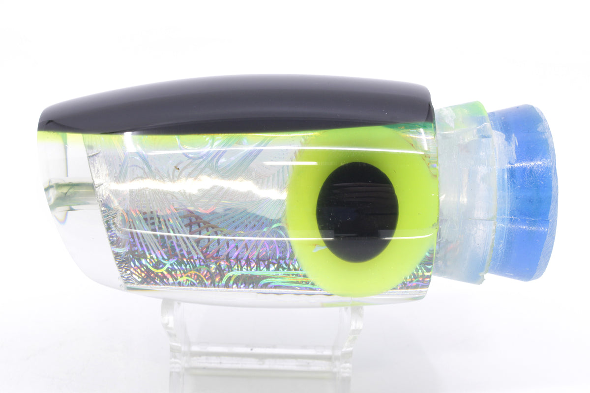 Joe Yee Lures by KEGZ Silver Rainbow Swirl Black-Yellow Back Popo