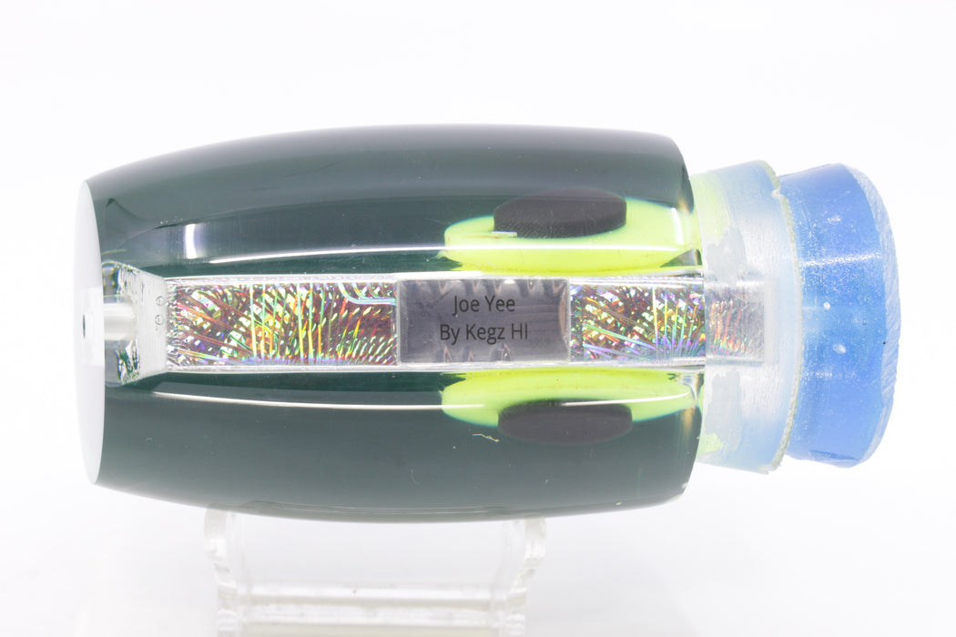 Joe Yee Lures by KEGZ Silver Rainbow Swirl Black-Yellow Back Popo 14" 9oz