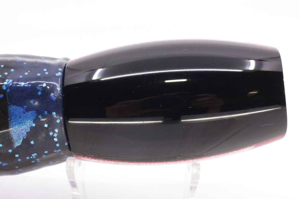 Moyes Lures Rainbow MOP Black-Red Back Taxi Eyes Large Argus 14" 10oz Skirted