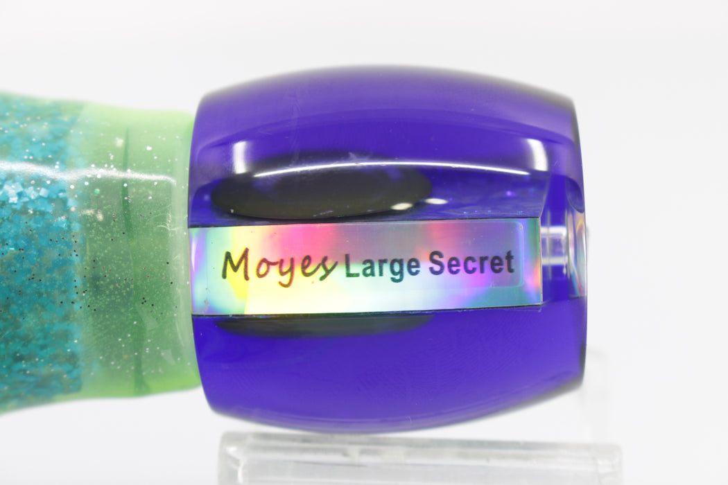 Moyes Lures Blue-Green Oil Slick Blue Back Large Secret 12" 6.5oz Skirted #2