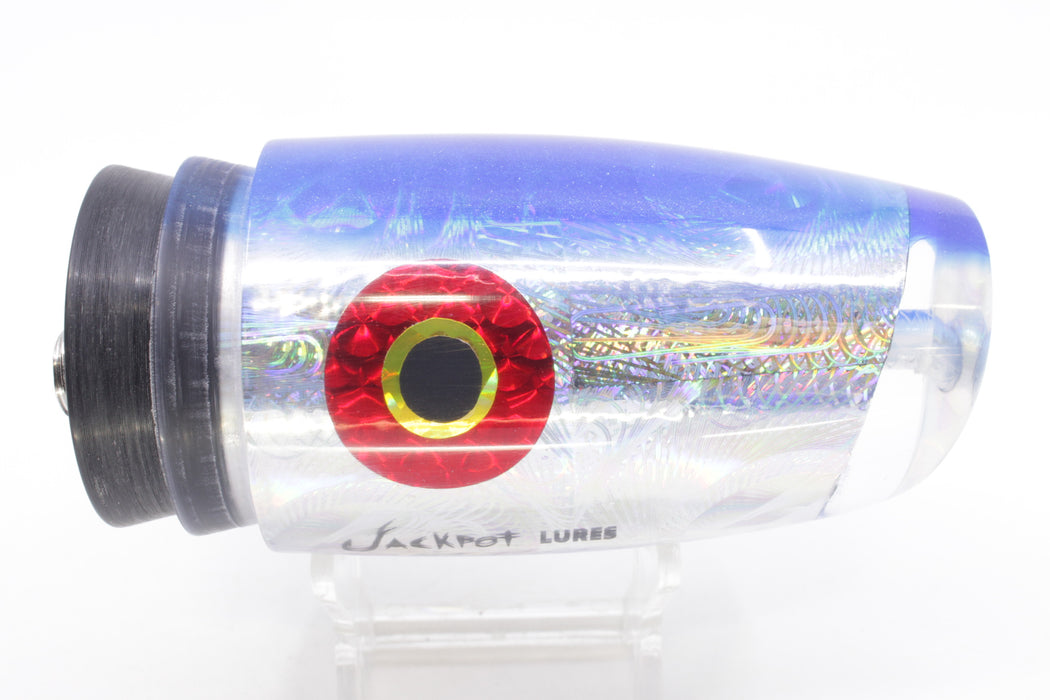 Jackpot Lures Silver Rainbow Swirl Blue Back Cameltoe 14" 7.4oz
