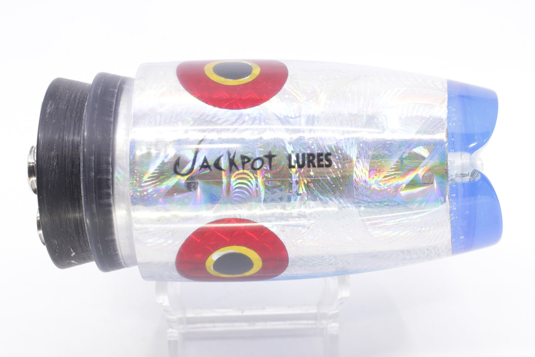 Jackpot Lures Silver Rainbow Swirl Blue Back Cameltoe 14" 7.4oz