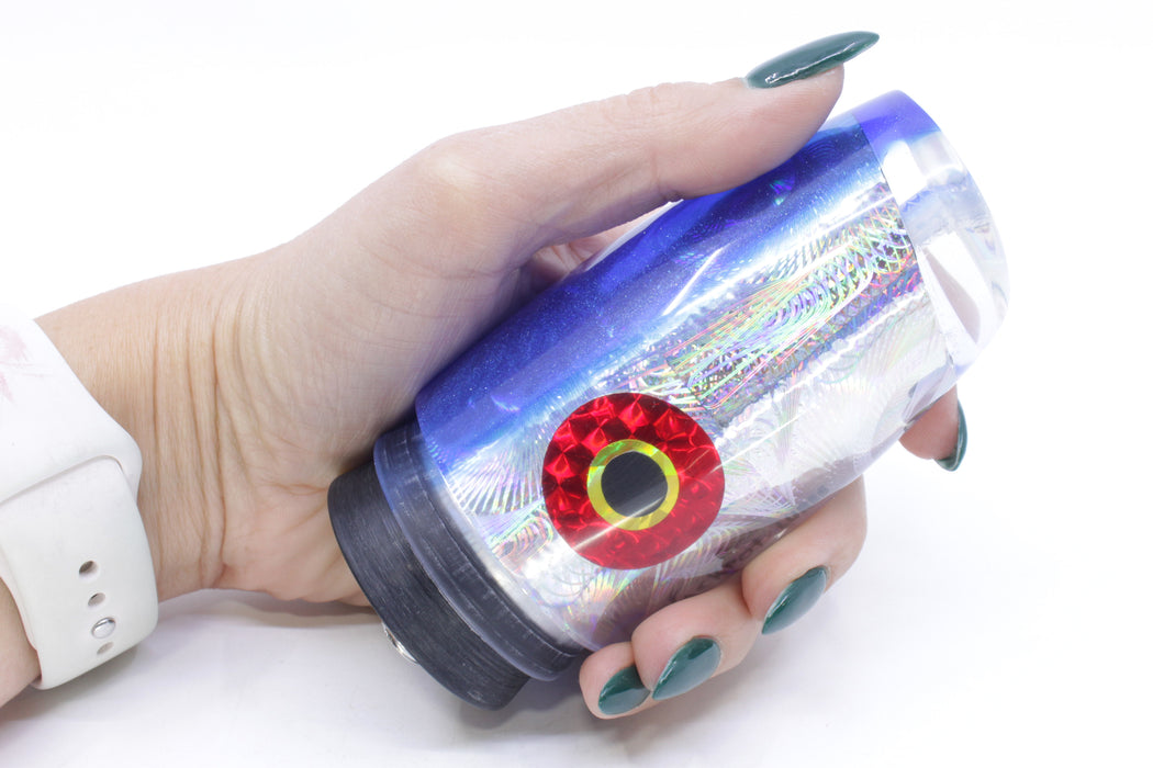 Jackpot Lures Silver Rainbow Swirl Blue Back Cameltoe 14" 7.4oz