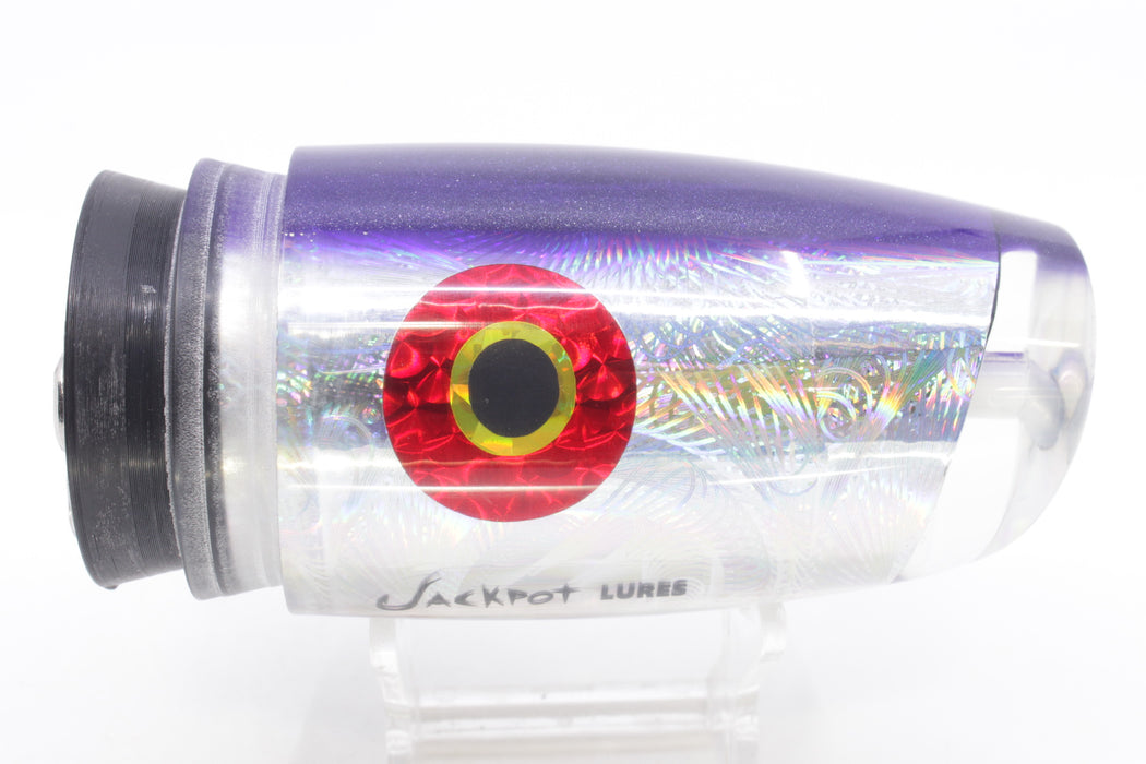Jackpot Lures Silver Rainbow Swirl Purple Back Cameltoe 14" 7.4oz