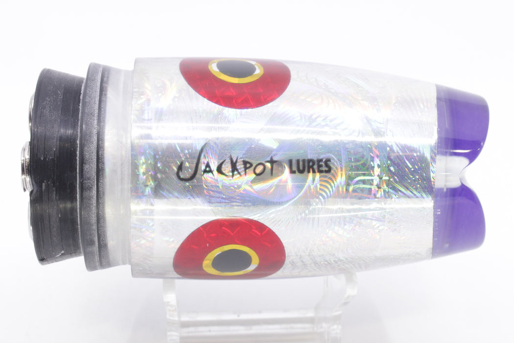 Jackpot Lures Silver Rainbow Swirl Purple Back Cameltoe 14" 7.4oz