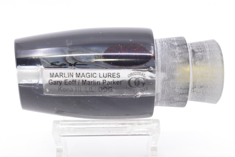 Marlin Magic Blue-Purple Abalone Black Back Red Eyes Lil Dog 12" 5.2oz