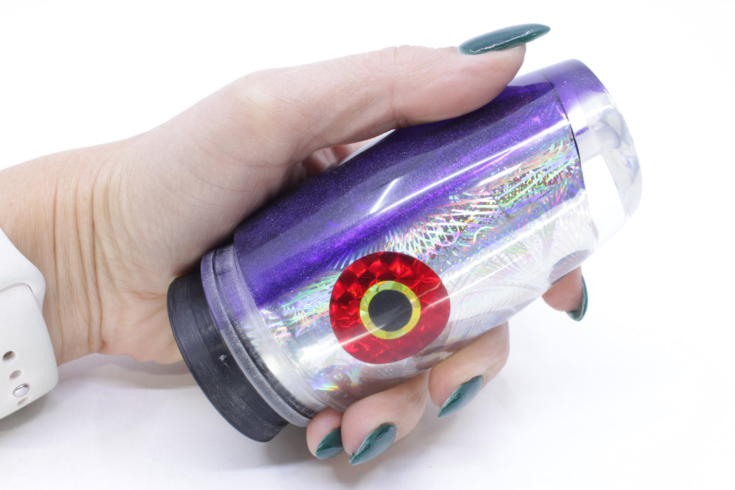 Jackpot Lures Silver Rainbow Swirl Purple Back Cameltoe 14" 7.4oz