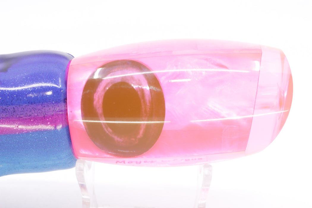 Moyes Lures Pink Resin MOP Taxi Eyes Large Argus 14" 8.5oz FT Vinyl Blue Dream