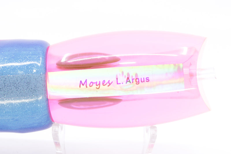 Moyes Lures Pink Resin MOP Taxi Eyes Large Argus 14" 8.5oz FT Vinyl Blue Dream