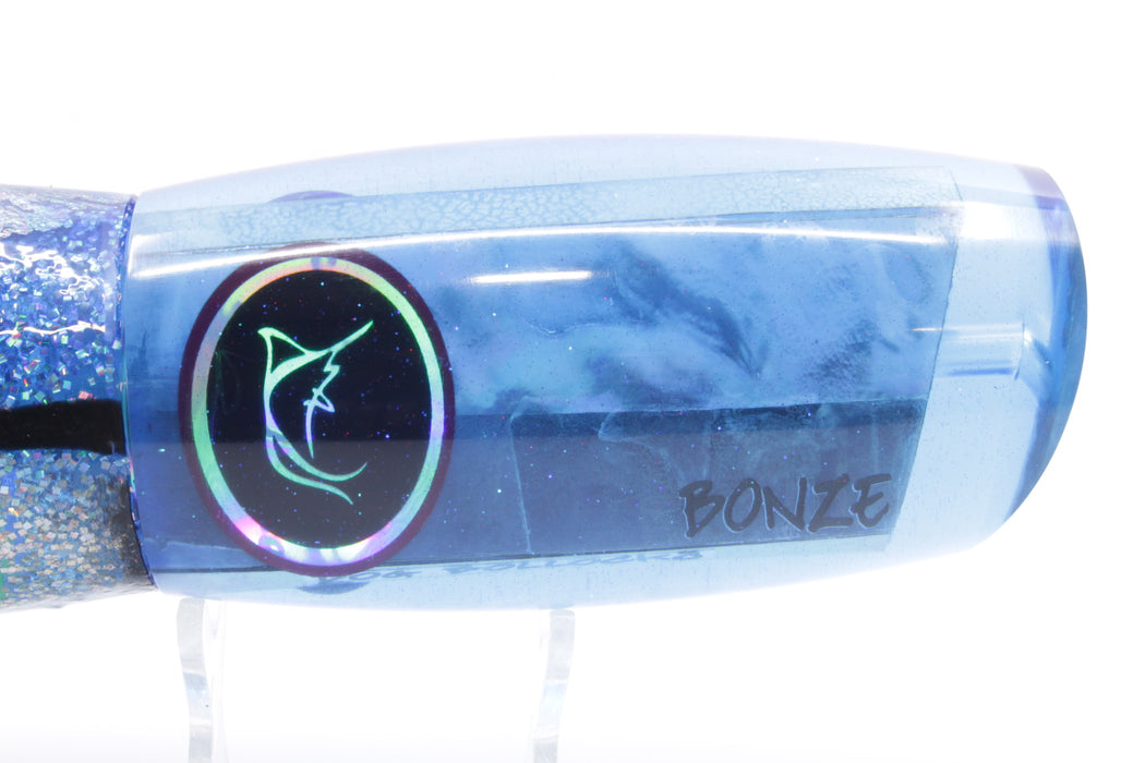 Bonze Lures Ice Blue MOP Dog Bollocks 16" 20oz Blue Aurora-Silver-Black Bars