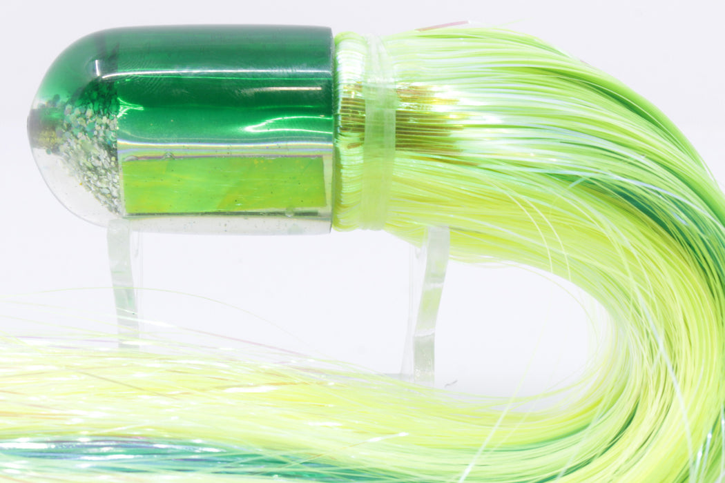 Marlin Magic Lures Lime Green MOP Green Back Jumbo AP Bullet 9" 6oz Strobez