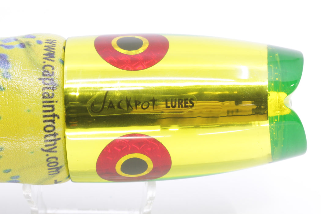 Jackpot Lures Yellow Chrome Green Back Cameltoe 14" 10.6oz ALV Mahi
