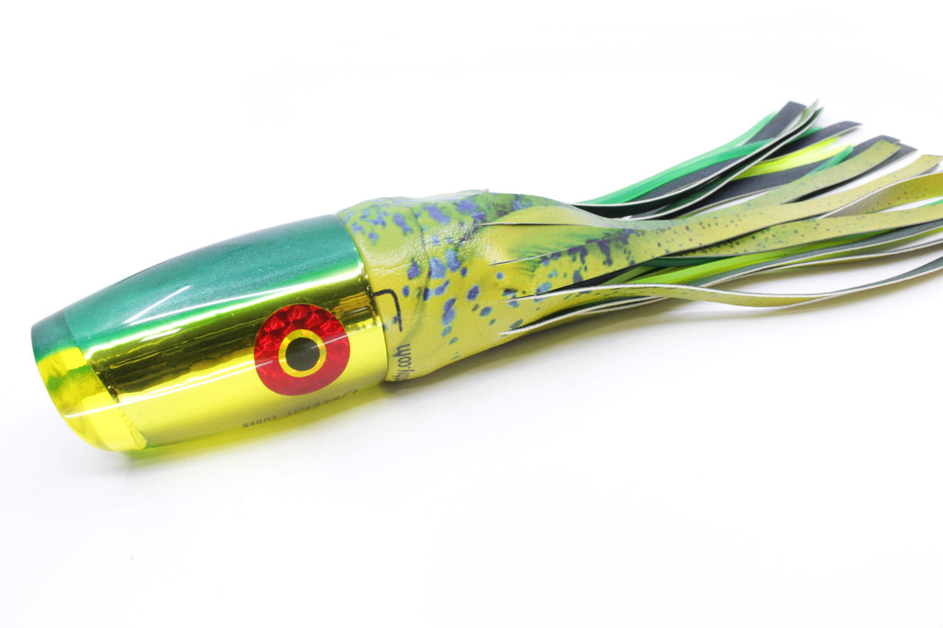 Jackpot Lures Yellow Chrome Green Back Cameltoe 14" 10.6oz ALV Mahi