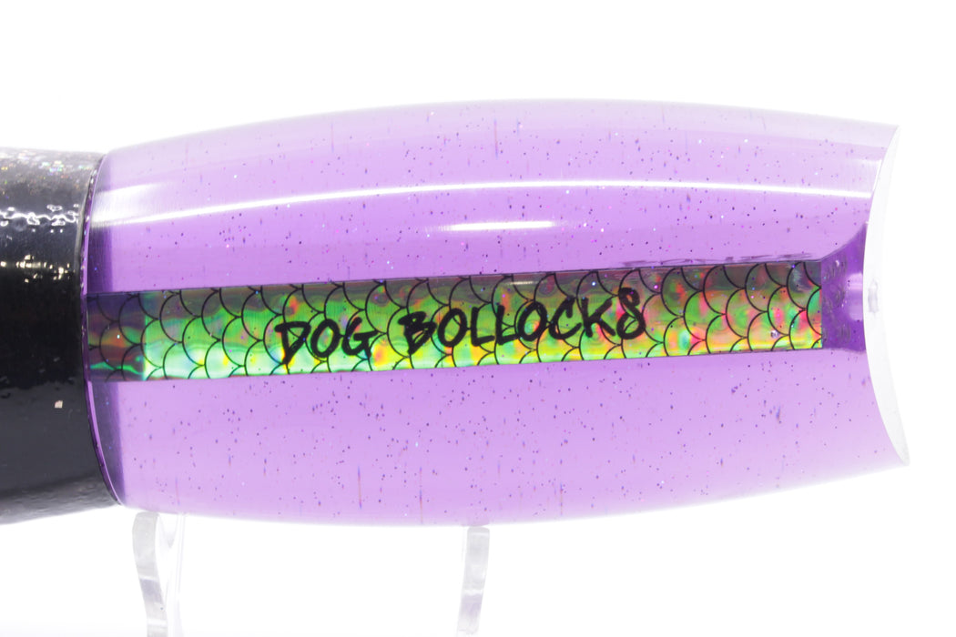 Bonze Lures Purple Rainbow Scale Dog Bollocks 16" 20oz Purple-Holo-Black Bars