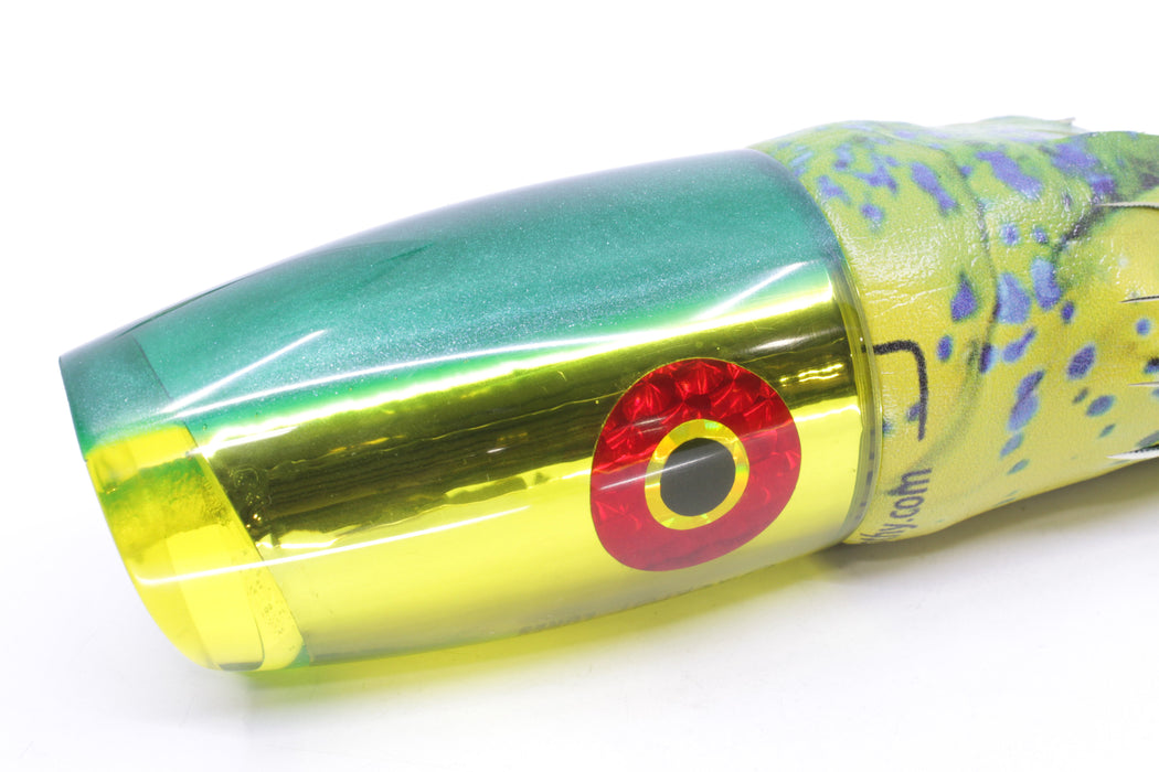 Jackpot Lures Yellow Chrome Green Back Cameltoe 14" 10.6oz ALV Mahi