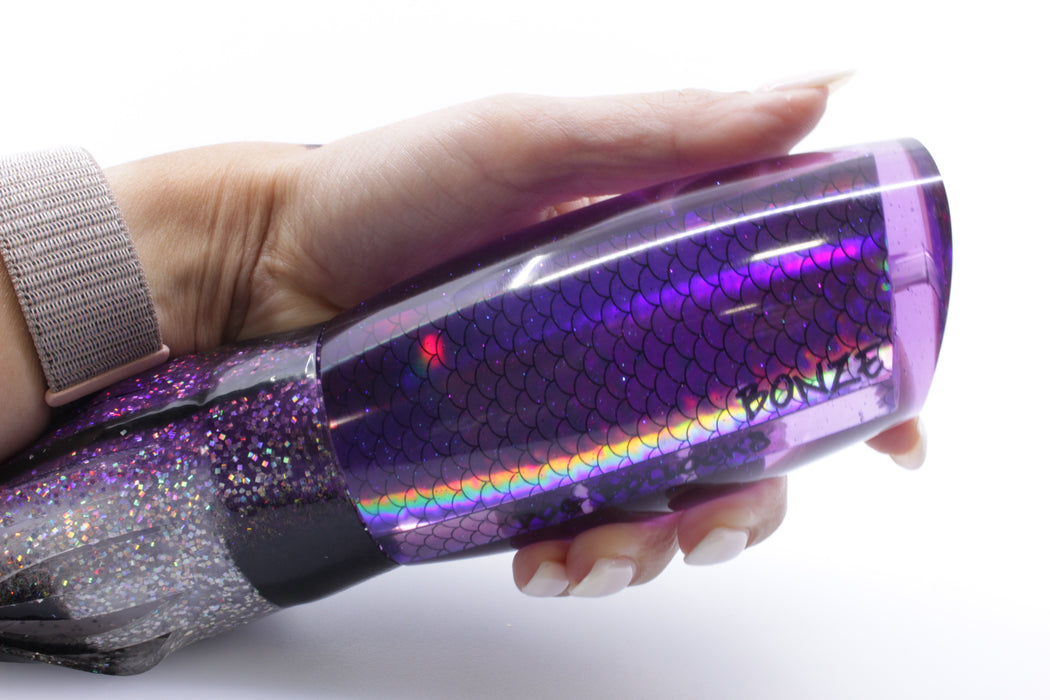 Bonze Lures Purple Rainbow Scale Dog Bollocks 16" 20oz Purple-Holo-Black Bars