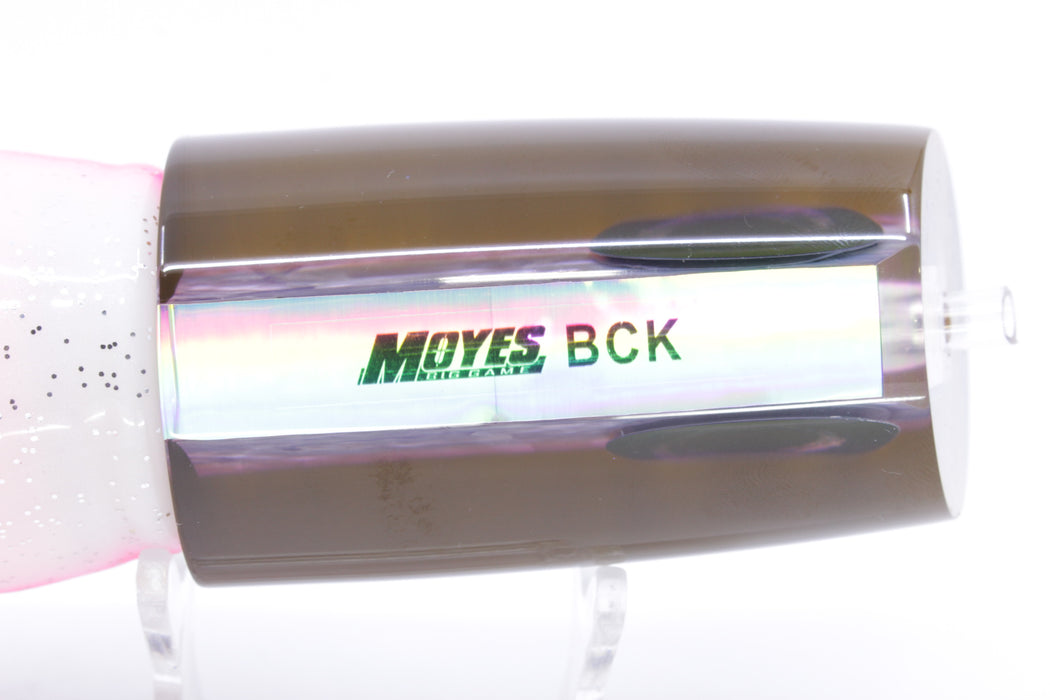 Moyes Lures Rainbow MOP Black-Pink Back Taxi Eyes B.C.K. 14" 11oz Skirted White-Black Dots