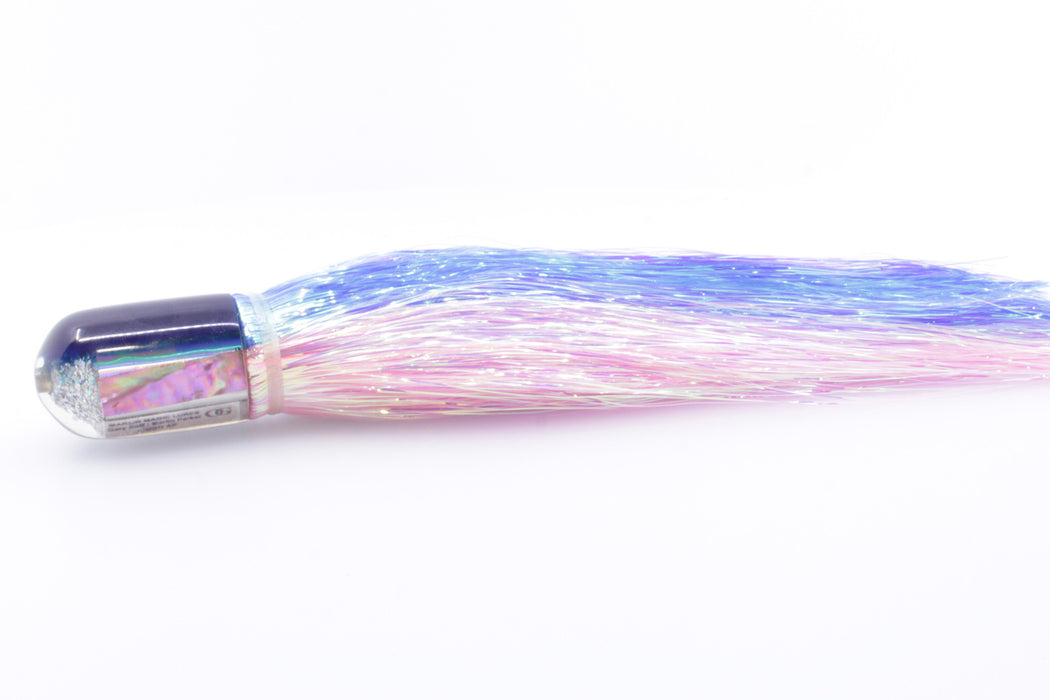 Marlin Magic Lures Pink MOP Blue Back Jumbo AP Bullet 9" 6oz Flashabou Blue-Pink