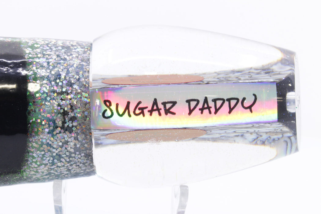 Bonze Lures Paua Shell Red Eyes Sugar Daddy 14" 16.5oz Blue Aurora-Holo Black Bars EZ-K