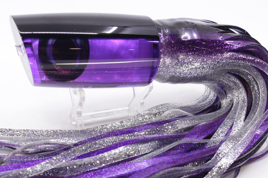 Moyes Lures Purple MOP Black Back Taxi Eyes B.C.K. 14" 11oz Skirted Purple Aurora