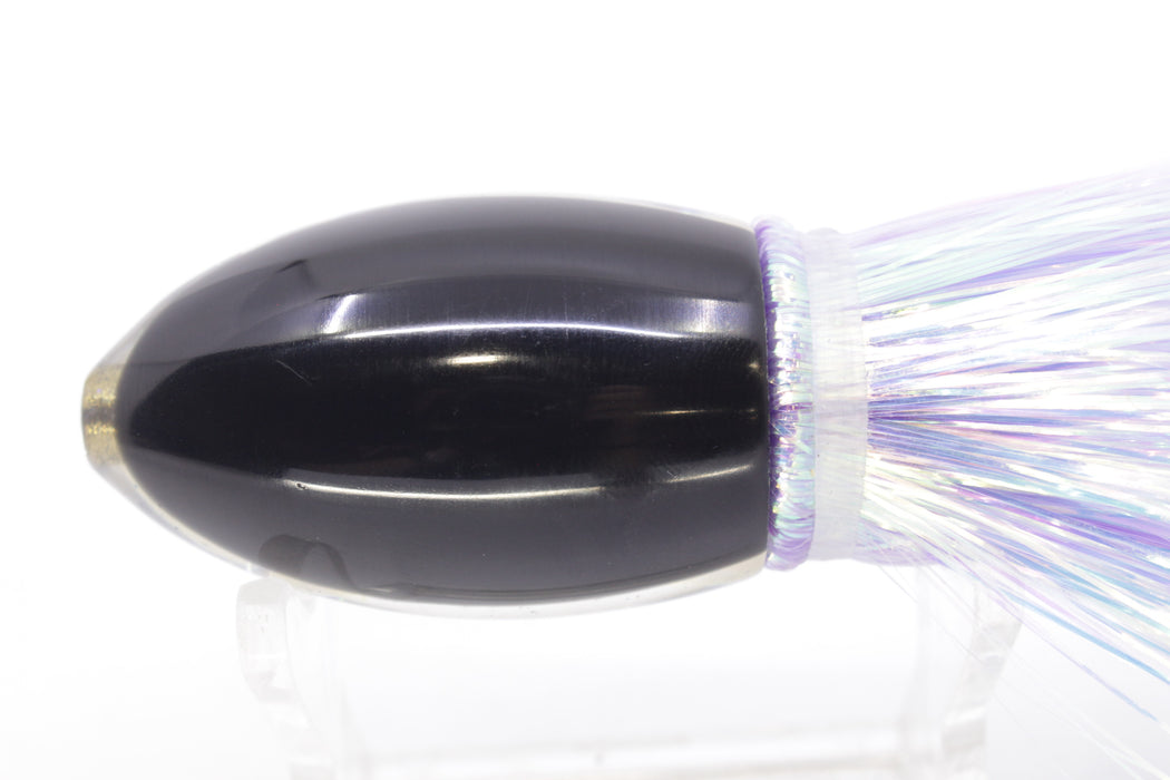 Marlin Magic Lures White Awabi Black Back Teardrop AP Bullet 7" 2.8oz Flashabou