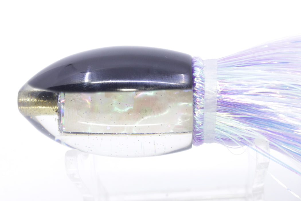 Marlin Magic Lures White Awabi Black Back Teardrop AP Bullet 7" 2.8oz Flashabou