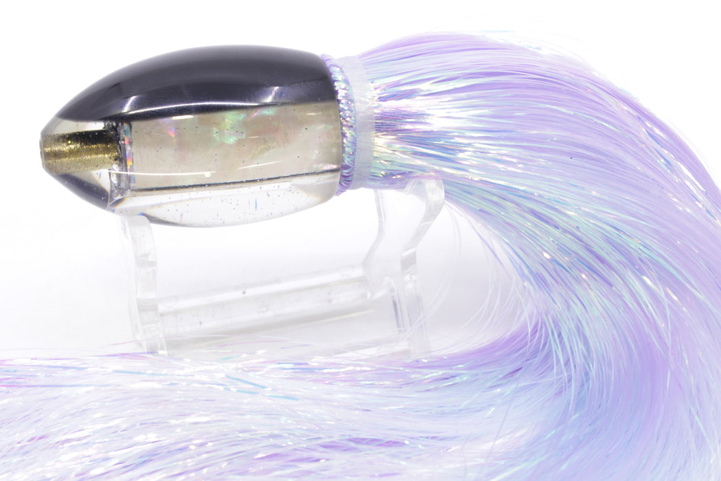 Marlin Magic Lures White Awabi Black Back Teardrop AP Bullet 7" 2.8oz Flashabou