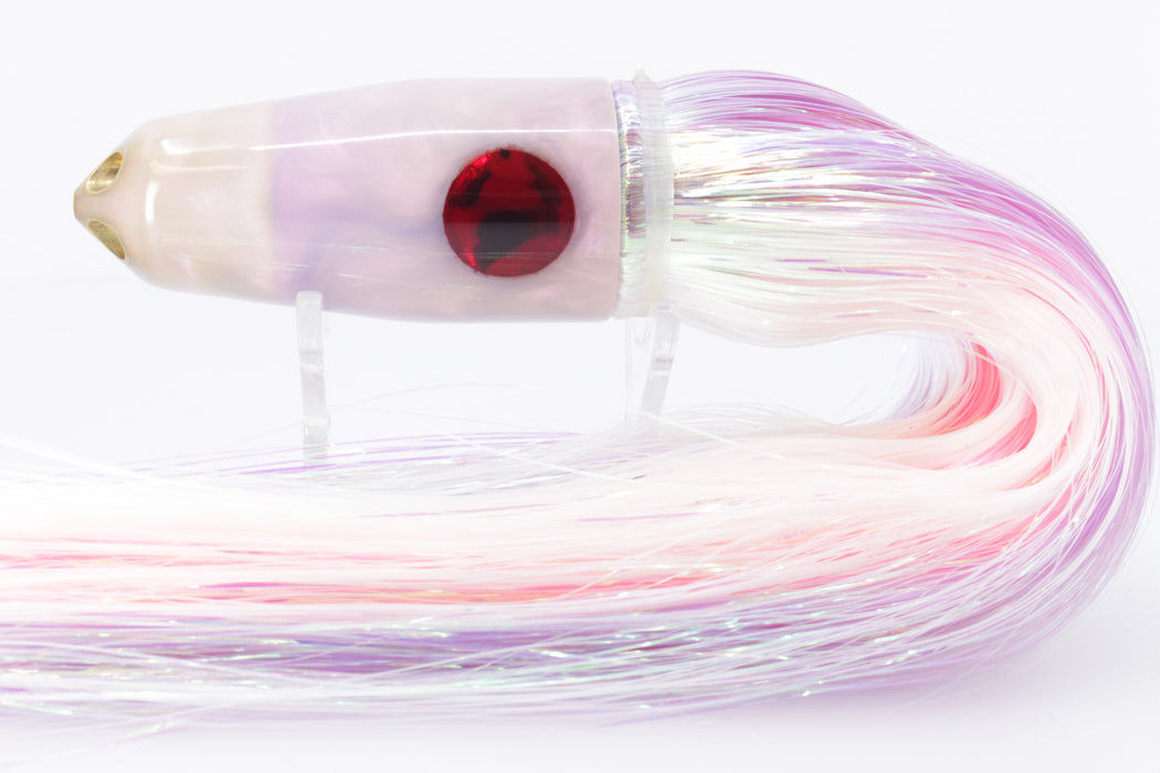 Tanigawa Lures Lavender-Strawberry Pearl 4-Hole Bullet 9"+ 7.9oz Flashabou