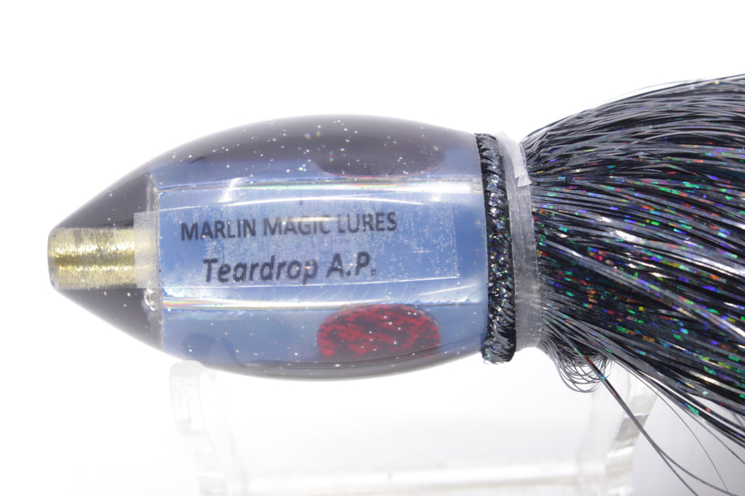 Marlin Magic Lures Tahitian MOP Black Back Teardrop AP Bullet 7" 2.8oz Strobez Black