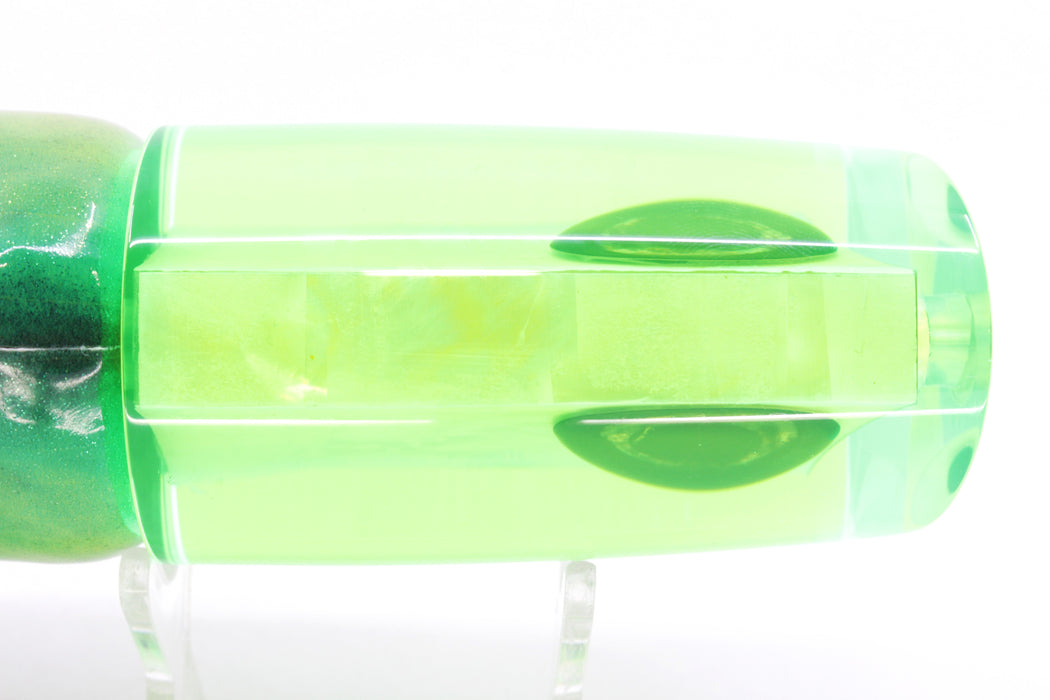 Moyes Lures Chartreuse MOP Taxi Eyes B.C.K. 14" 9.2oz Fire Tailz Vinyl Mahi