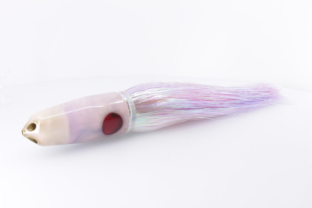 Tanigawa Lures Lavender-Strawberry Pearl 4-Hole Bullet 9"+ 7.9oz Flashabou