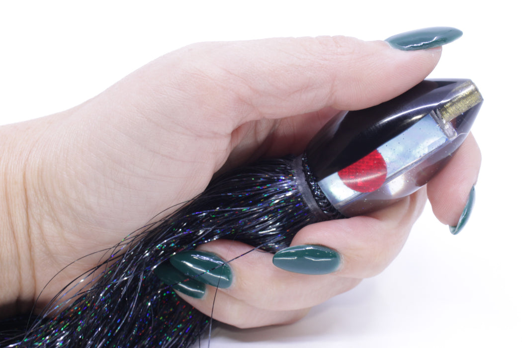 Marlin Magic Lures Tahitian MOP Black Back Teardrop AP Bullet 7" 2.8oz Strobez Black