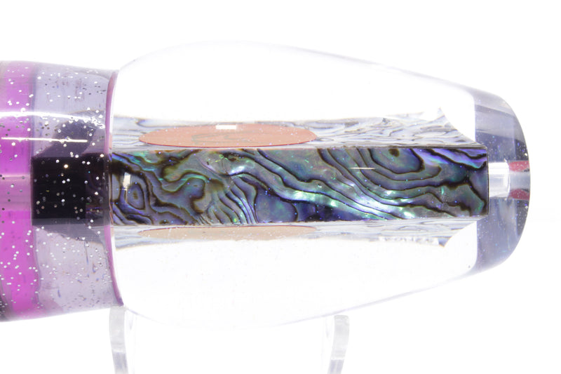 Bonze Lures Paua Shell Red Eyes Sugar Daddy 14" 16.5oz Clear Purple-Clear Blue