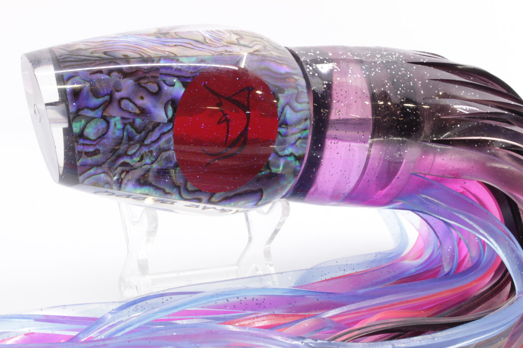 Bonze Lures Paua Shell Red Eyes Sugar Daddy 14" 16.5oz Clear Purple-Clear Blue