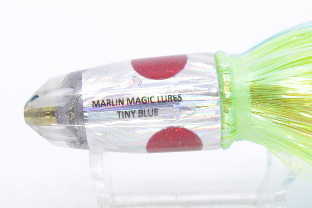 Marlin Magic Lures Silver Rainbow Starburst Tiny Blue Jet 7" 3.5oz Strobez Ice Blue-Green